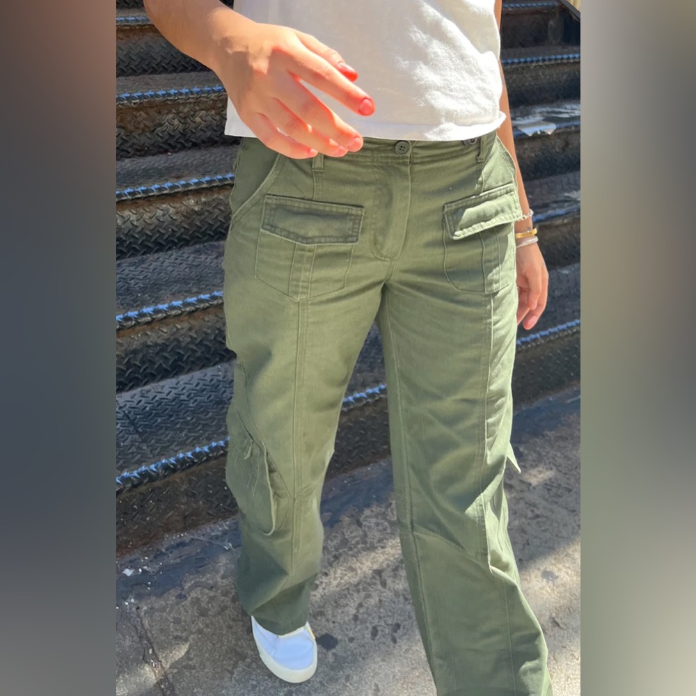 John Galt Green Kim Cargo Pants One Size